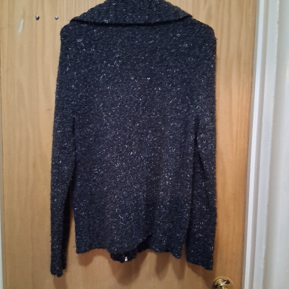 Croft & Barrow Dark Gray Zip-Up  Sweater Size L - Picture 3 of 3